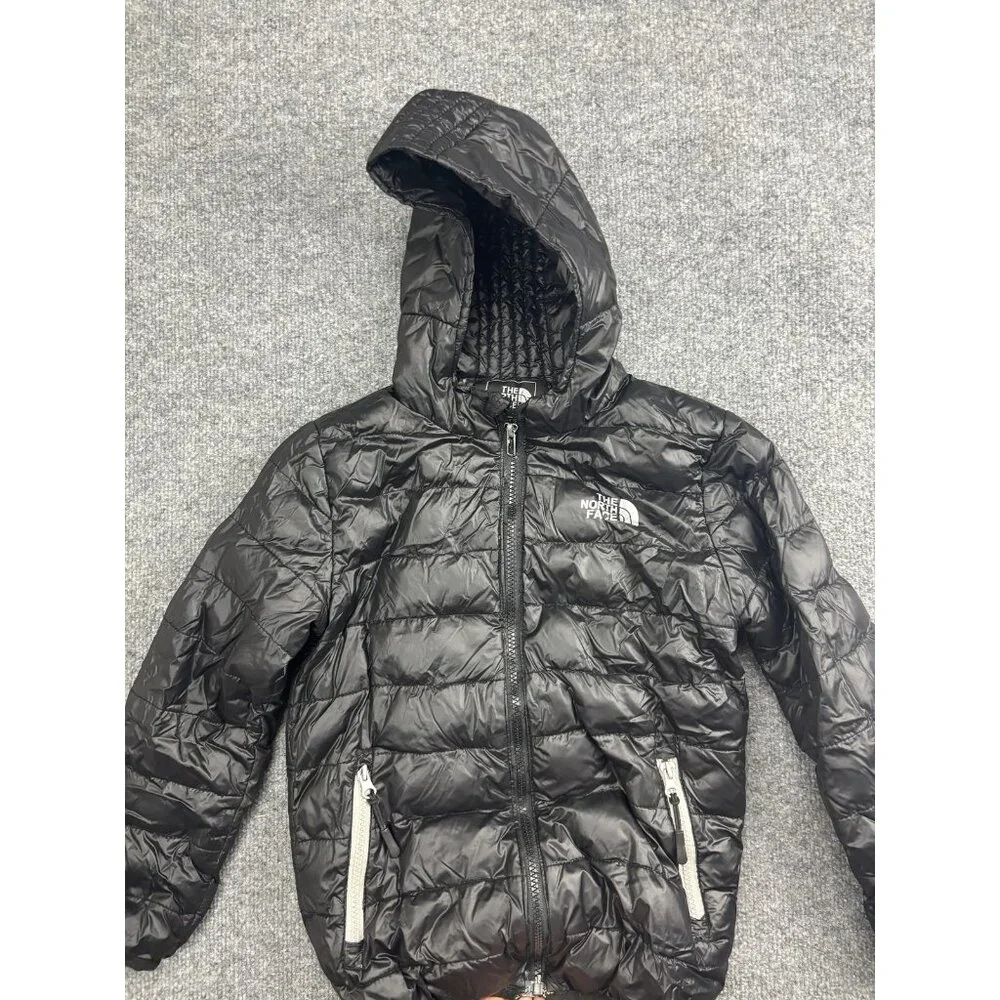 The‎ North Face Jacket Youth 10-11 Black Summit Series Hooded Puffer Insulated
